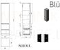 BLU боковой-высокий шкафчик MODUL 350x345x1419 (Lily white)