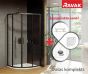 АКЦИЯ RAVAK комплект душевой кабины BLIX SLIM BLSCP4-80 черный + прозрачное стекло