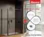 SPECIAL RAVAK shower enclosure set BLIX SLIM BLSDP2-100 (L) black + glass Transparent