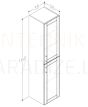 RB ETERNAL tall cabinet 1600x350x350 mm