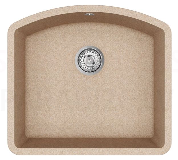 HELIKA akmens masas virtuves izlietne ARCA (W) 500 Beige 58.5x53.5 cm