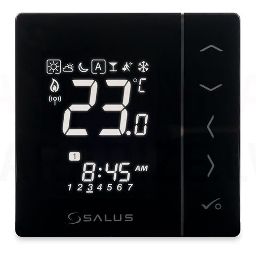 SALUS bezvadu digitālais temperatūras regulators - ar bateriju barojams VS20BRF
