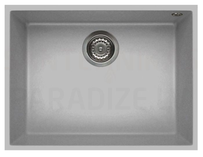 ELLECI akmens masas virtuves izlietne QUADRA 110 UNDERMOUNT Aluminium 58x44 cm