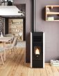 EVA CALOR granulu kamīns-krāsns ar gaisa plūsmas apkuri INES 15kW (balts)