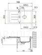 FRANKE akmens masas virtuves izlietne STRATA Onikss 78x43.5 cm