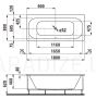 Laufen vanna Solutions, 1800x800 mm, ar rāmi, balta akrila