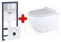 GROHE WC komplekts 7in1 iebūvējamais rāmis + poga Scate Cosmo + KKPOL pods Latona ar SC/QR vāku (balts)