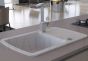 Aquasanita stone mass kitchen sink LIRA 800 Silica 78x50 cm