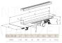 RADAWAY linear shower channel SLIM SET 950 (Steel)