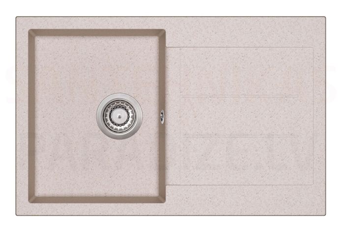 HELIKA akmens masas virtuves izlietne TESA (AWP) 800 Beige 78x50 cm