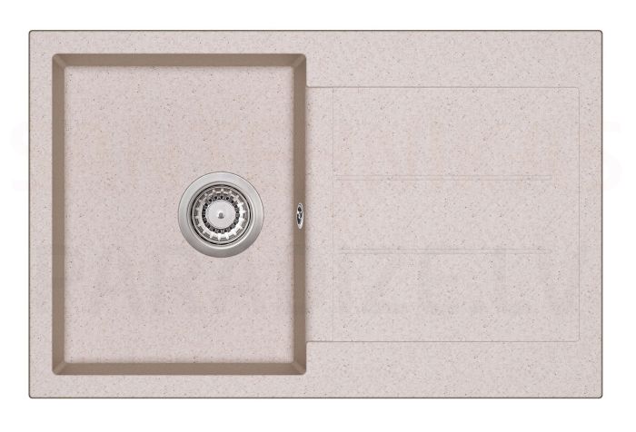 Aquasanita stone mass kitchen sink TESA 800 Beige 78x50 cm