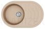 HELIKA akmens masas virtuves izlietne ONDO (AWP) 800 Beige 78x50 cm
