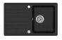 HELIKA akmens masas virtuves izlietne NOTUS (AWP) 750 Black Metallic 76.5x46 cm