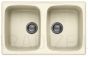 ELLECI akmens masas virtuves izlietne MASTER 350 Bianco Antico 79x50 cm
