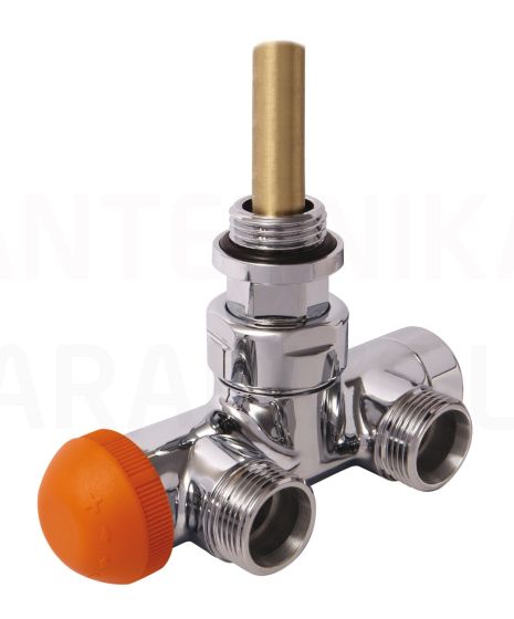 HERZ DE LUXE dizaina radiatora pieslēgums L-290mm DN11 starpasu izmērs 50mm (hromēts)