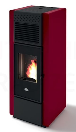 EVA CALOR pellet fireplace-stove CLOE 15.4kW (red)