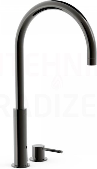 TRES STUDY Console sink faucet with one lever, Metallic black