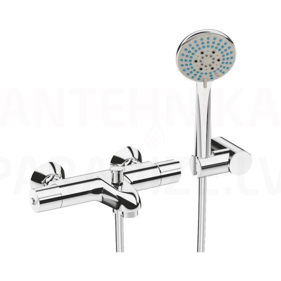 Deep bath thermostat with shower set