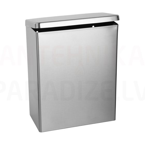 SANELA stainless steel hanging trash bin with cover, 192 x 97 x 253 mm