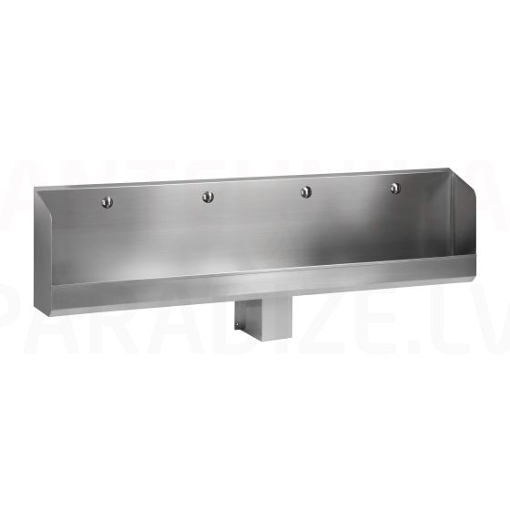 SANELA stainless steel hanging urinal trough, 2400 mm