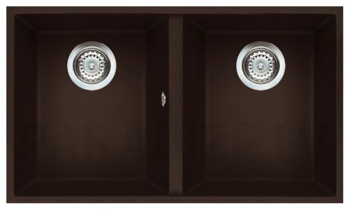 ELLECI akmens masas virtuves izlietne QUADRA 350 UNDERMOUNT Espresso 76x43.5 cm