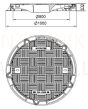 Канализационный люк BIG 1000/800 (40Tn)