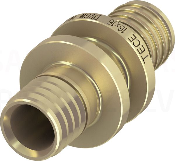 TECEflex 16 x 16 cauruļu savienojums misiņš