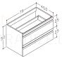 KAME skapītis zem galda virsmas TERRA  80 (melns) 500x800x455 mm