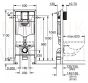 GROHE WC komplekts 5in1 iebūvējamais rāmis + poga Cosmo S + KKPOL pods Selene ar SC vāku (balts