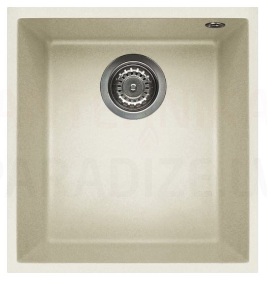 ELLECI akmens masas virtuves izlietne QUADRA 100 UNDERMOUNT Bianco Antico 38x44 cm
