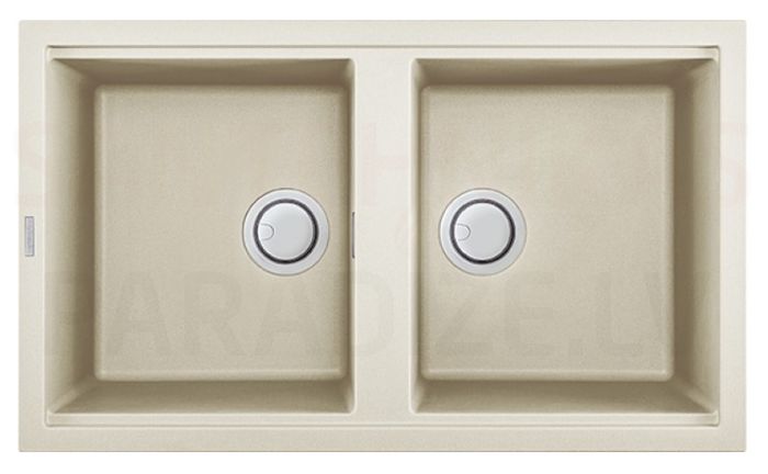 ELLECI akmens masas virtuves izlietne BEST 450 Bianco Antico 86x51 cm