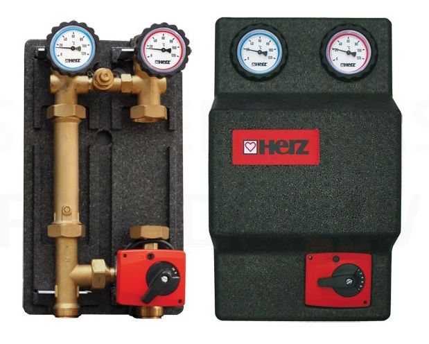 HERZ PUMPFIX MIX apkures loka mezgls bez sūkņa DN25 Kvs-10.0
