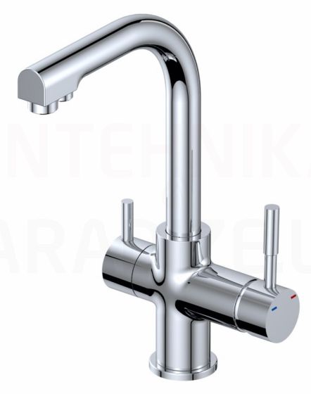 Geyser kitchen faucet with drinking water line