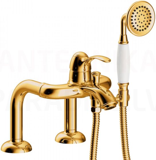 TRES CLASIC RETRO Single lever bath rim faucet, gold