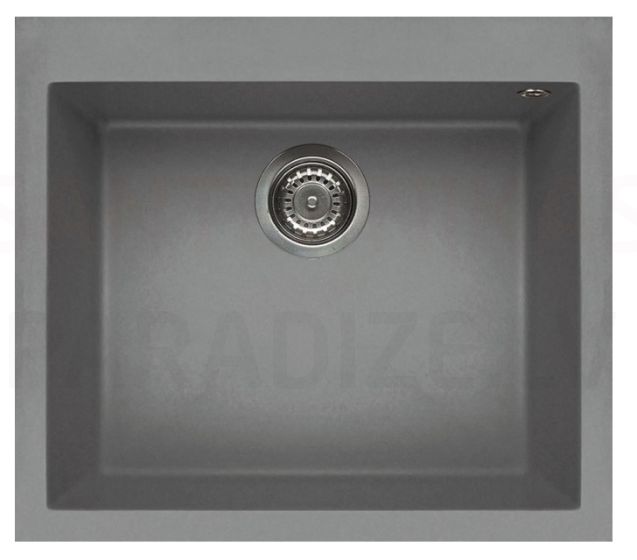 ELLECI stone mass kitchen sink QUADRA 105 Light grey 57x50 cm