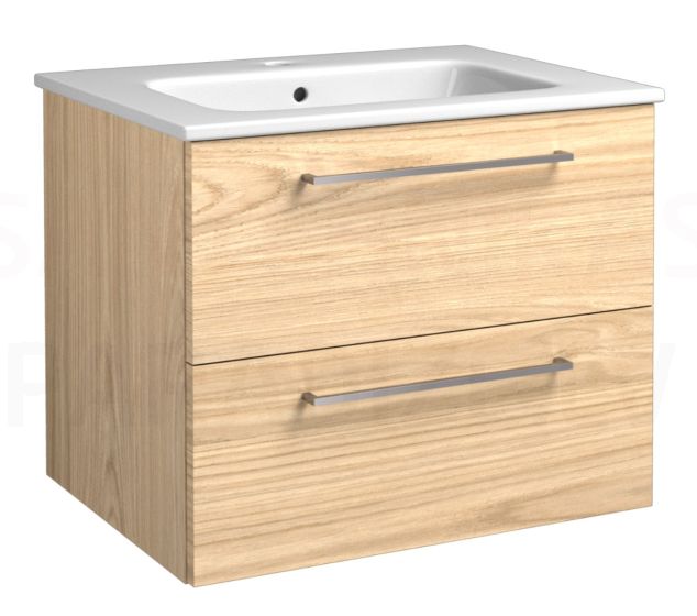 RB JOY 60 izlietnes skapītis ar izlietni (gaišs ozols) 500x600x460 mm