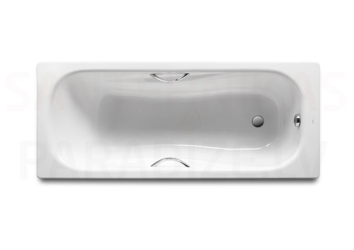 Vanna Princess N, 1700x750 mm, ar rokturiem, balta tērauda