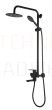 AQUALINE shower set-system with bath faucet STEEL BLACK