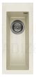 ELLECI akmens masas virtuves izlietne QUADRA  50 Bianco Antico 23x50 cm