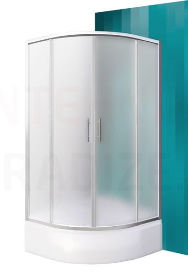 Roltechnik dušas kabīne-stūris SANIPRO LINE PORTLAND NEO brilliants + matēts stikls 165x90x90