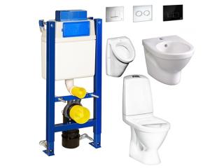 Toilet bowls, bidets, urinals