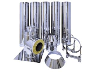 Stainless steel double-wall chimney system