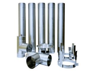 Stainless steel single-wall chimney system