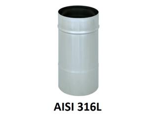 Nerūsējošā tērauda dūmvadu viensienu sistēma (AISI 316L)