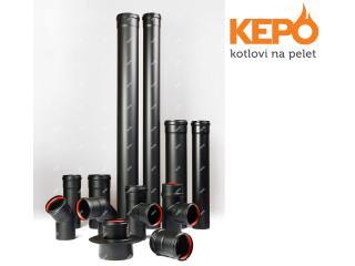 Black steel chimney system KEPO